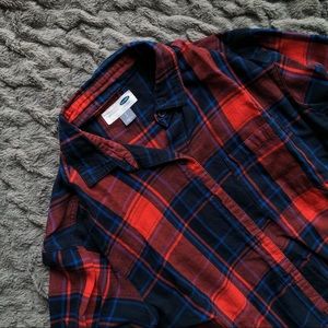 Old Navy Boyfriend Flannel Like Button Down Shirt
